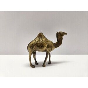 Small 3 1/2" Brass Camel Statue/ Figurine